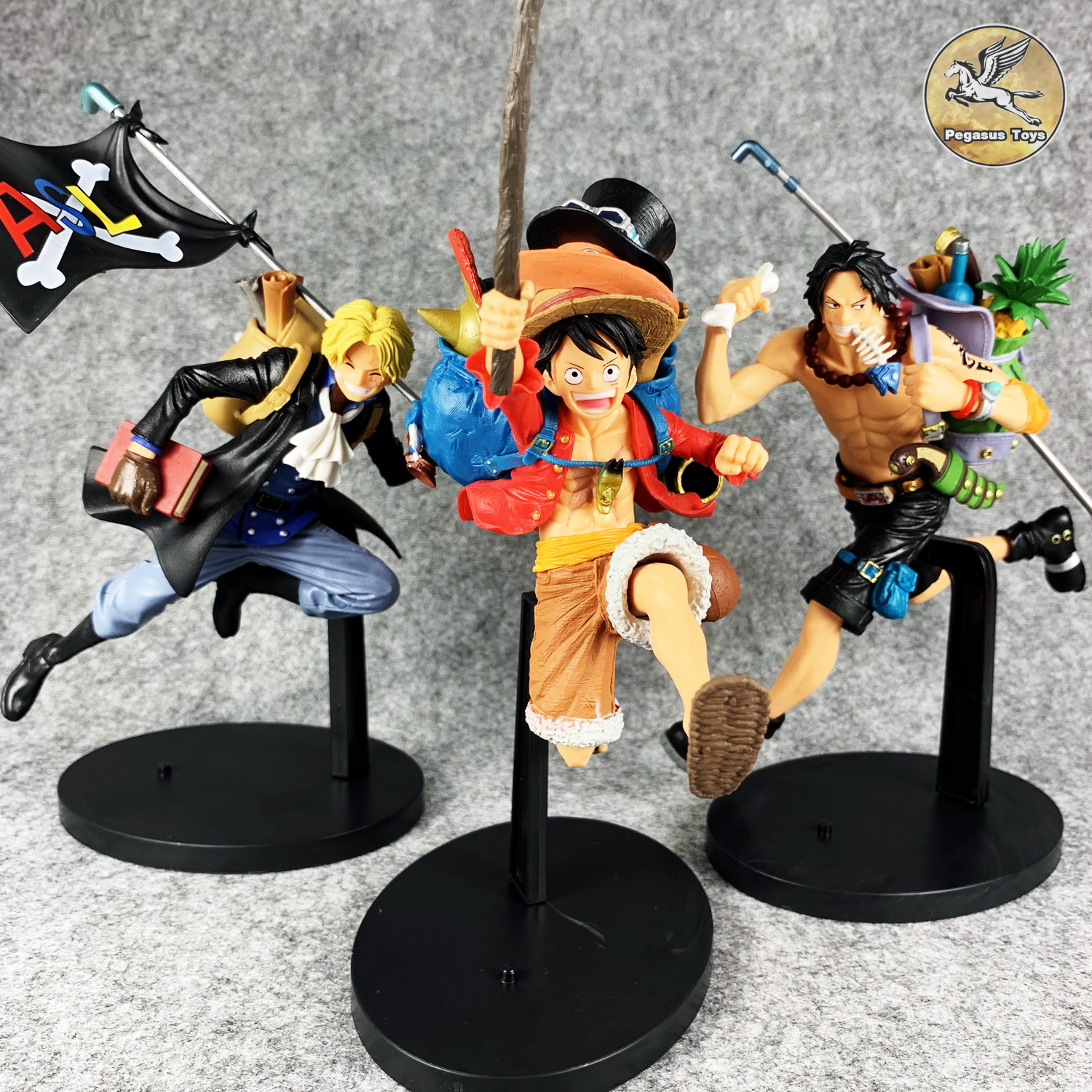 โมเดล วันพีช One Piece 3 พี่น้อง ลูฟี่ / เอส / ซาโบ ?แยกขาย✨ ตัวใหญ่ สูงประมาณ 17-19 ซม. งานดี - Pegasus Toys