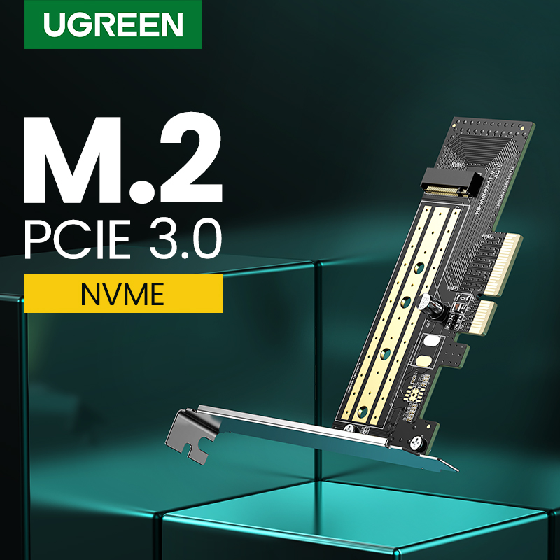 [UGREEN] อะแดปเตอร์ การ์ด SSD จาก PCIE เป็น M2 NVMe M.2 PCI Express Adapter 32Gbps PCI-E Card x4/8/16 M&B Key