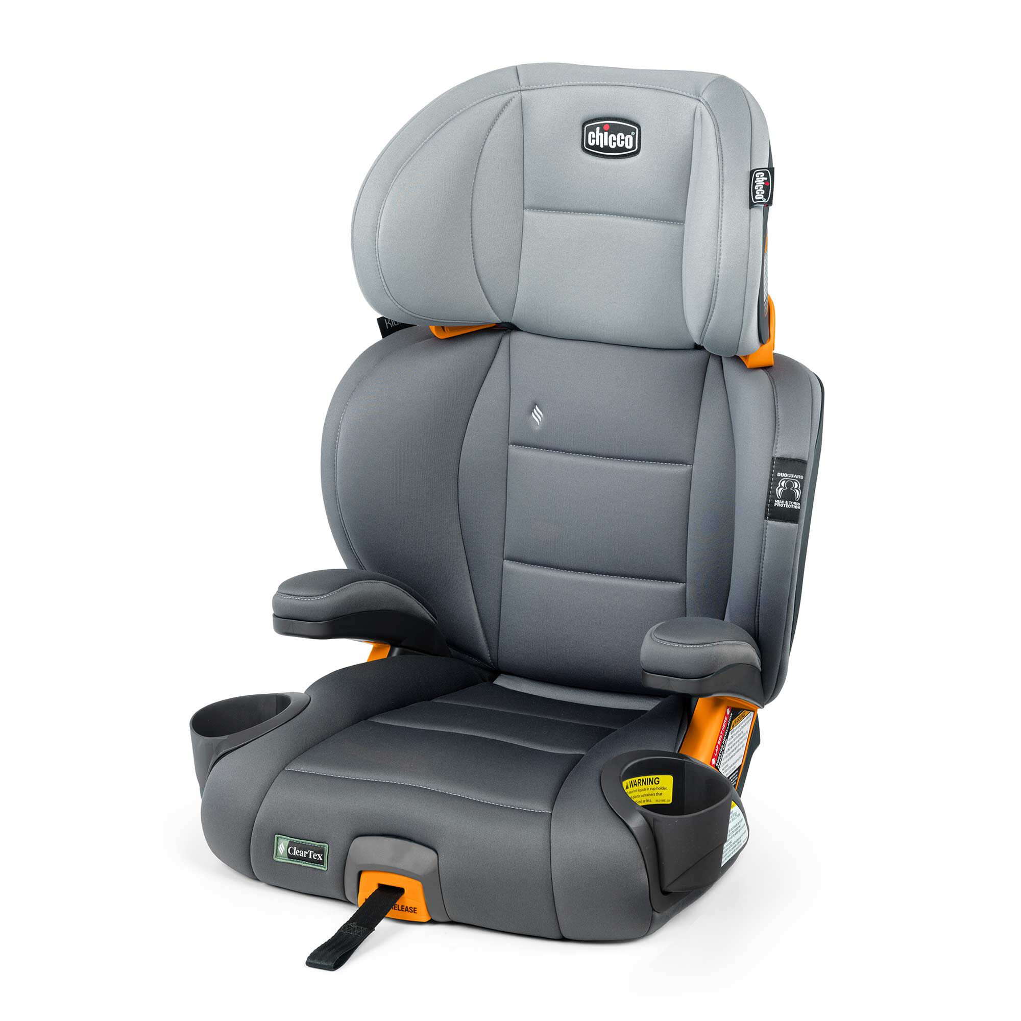 Chicco Kidfit Cleartex 2In1 Car Seat คาร์ซีท เด็กโต อายุ 4+ ขวบ รับน้ำหนัก 15-50กก. ผ้าออแกนิค ปลอดสารเคมี ถอดพนักพิง Isofix