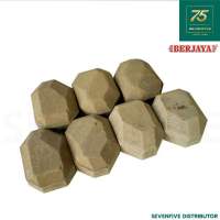 BERJAYA หินลาวาสำหรับใช้ปิ้งย่างอาหาร หินลาวา หินภูเขาไฟ หินลาวาอัดทรง 8 เหลี่ยม 1 กิโลกรัม BER1-BA-CR