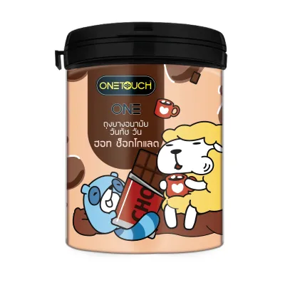 condom Onetouch x Shew Sheep ONE Hot Chocolate 12 pcs smooth texture size 52