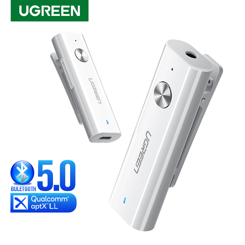 [ugreen] ตัวรับส่งสัญญาณบลูทูธ Bluetooth Receiver Bt5.0 V5.0 เชื่อมต่อเครื่องเสียงรถยนต์ เครื่องเสียงในบ้าน พร้อมช่องเสียบหูฟังขนาด 3.5mm.. 