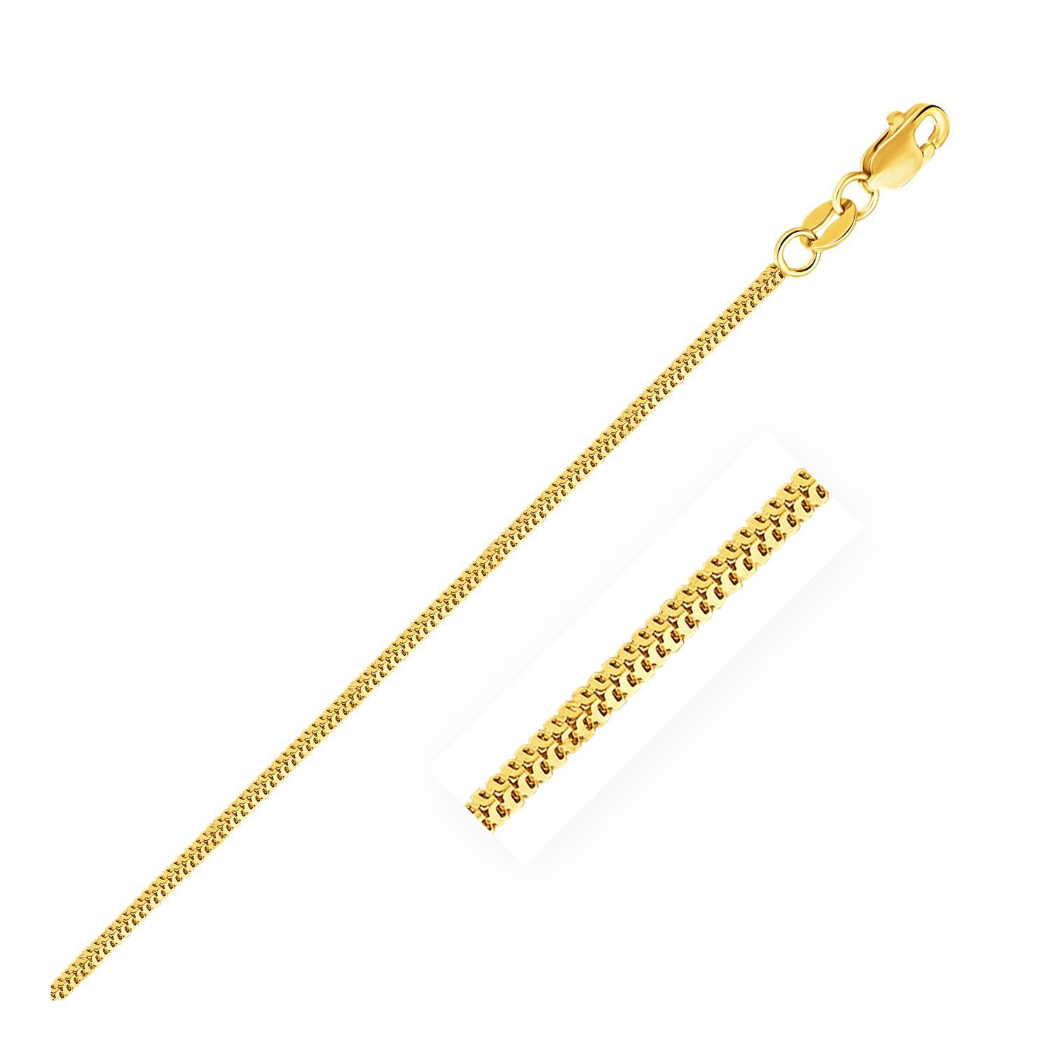 สร้อยคอโซ่มิลาโน่ทองคำแท้ 14K ขนาด 1.1 มม   14K Yellow Gold Milano Chain Necklace Size 1.1 mm