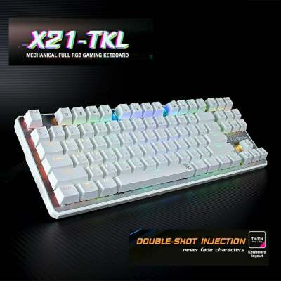 ดูภาพ Nubwo X21 TKL White Red Switch Mechanical Full RGB Gaming Keyboard คีย์บอร์ดเมคานิคอล ประกัน 2ปี เพิ่มเติม Nubwo X21 TKL White Red Switch Mechanical Full RGB Gaming Keyboard คีย์บอร์ดเมคานิคอล ประกัน 2ปี
