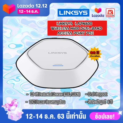 LINKSYS LAPN600 WIRELESS N600 DUAL-BAND ACCESS POINT POE