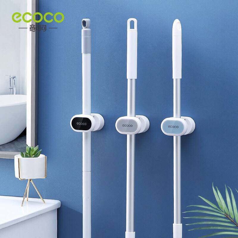 ECOCO ที่แขวนไม้ถูพื้น ที่แขวนไม้กวาด ที่แขวนฝักบัว ที่แขวนแปรงขัดห้องน้ำ ที่แขวนของใช้ภายในบ้าน ไม่ต้องเจาะ E2001