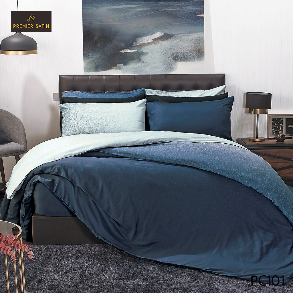 Premier Royal Touch ผ้าปูที่นอน5ฟุต ผ้าปูทีนอน 6 ฟุต 3 ชิ้น(ไม่รวมนวม) Cotton sateen100% นุ่มลื่นเงางามดุจไหม ป้องกันไรฝุ่น ราคา 1,335 บาท*ส่งฟรี