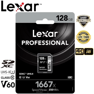ภาพหน้าปกสินค้าLexar 128GB SDXC Professional 1667x (250MB/s) ที่เกี่ยวข้อง