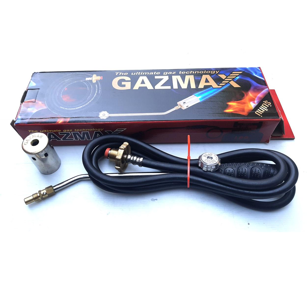 GAZMAX หัวพ่นไฟต่อถังแก๊สได้ทุกยี่ห้อ,ที่เผาขาหมู 1.5นิ้ว แก๊สLPG หัวสแตนเลส รุ่นGMGT-15