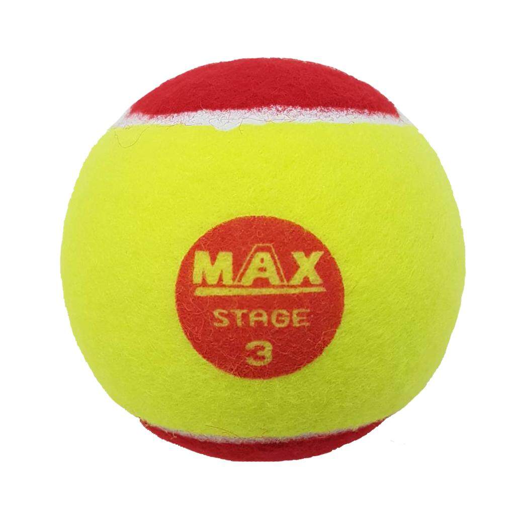 Maax (แม็กซ์ฟอร์ท) ลูกเทนนิส MAAX STAGE 3 Red (สามารถออกใบกำกับได้) (สีแดง)(3Balls/Pack) (แพ็คละ 3 ลูก) ลูกซ้อม ลูกมาตราฐาน