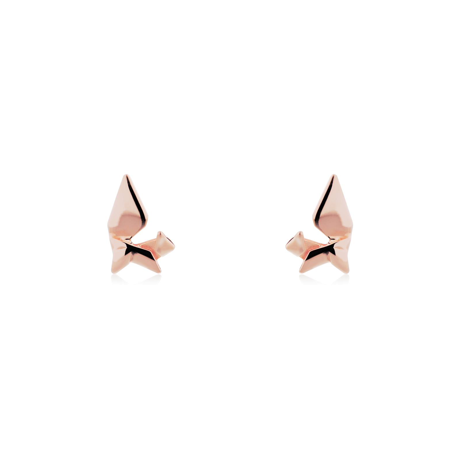ORIGAMI LUCKY STUD EARRINGS ต่างหูลายกระดาษพับ สัญลักษณ์แห่งความโชคดี และ ความสุข  13 ลาย