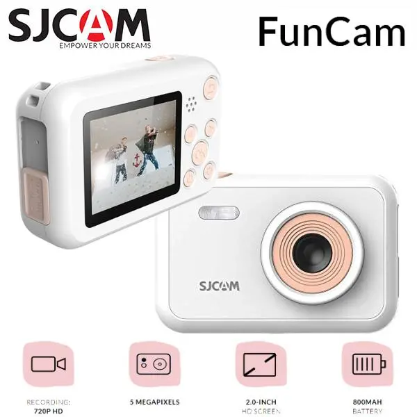 SJCAM FunCam Video HD 720P Action Camera Digital Kids กล้องแอคชั่น กล้องถ่ายรูป กล้องถ่ายภาพ กล้องถ่ายรูปดิจิตอล กล้องเด็ก (มีหลายสี) รับประกัน 1 ปี