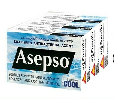 อาเซปโซ( Asepso )สบู่ก้อนสูตรเย็นสดชื่น ซู้ตติ้งคูล 70กรัม แพค 3