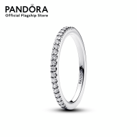 Pandora Sterling silver ring with clear cubic zirconia เครื่องประดับ แหวน แหวนเงิน สีเงิน แหวนสีเงิน แหวนแพนดอร่า แพนดอร่า