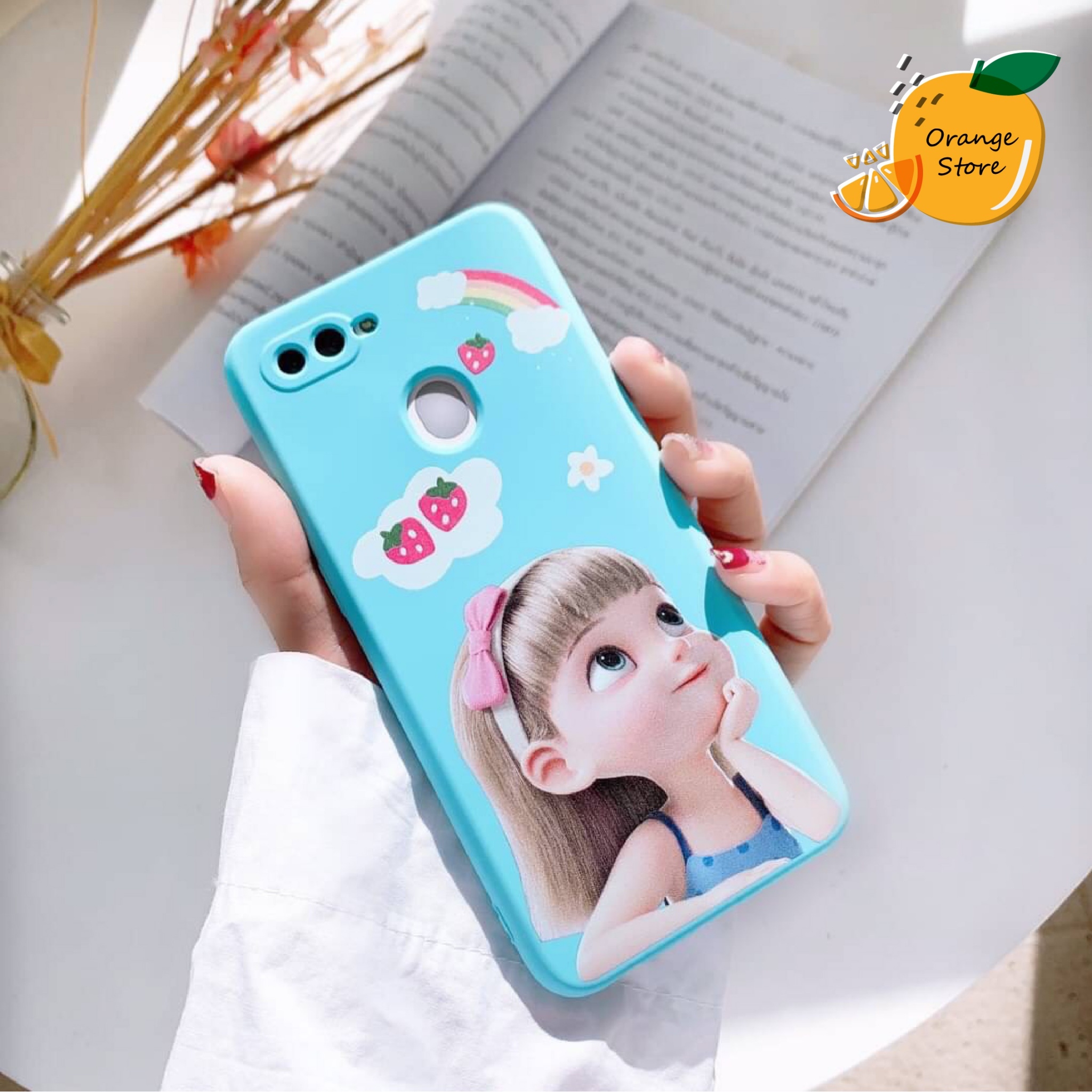 (พร้อมส่งจากไทย) เคส Vivo เนื้อด้านกำมะหยี่ลายเด็กหญิง Vivo Y11 - Y12/Y15/Y17 -Y20/Y12s -Y30/Y50 -Y95-V19-V9-V20-V20 pro