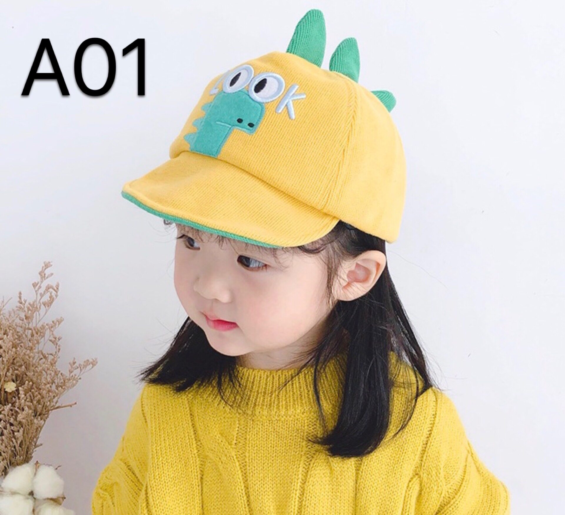 BABY NAE หมวกเด็กน่ารักคิคุ สไตล์เด็กญี่ปุ่น รูปไดโนเสาร์ สำหรับเด็ก 1-5 ขวบ