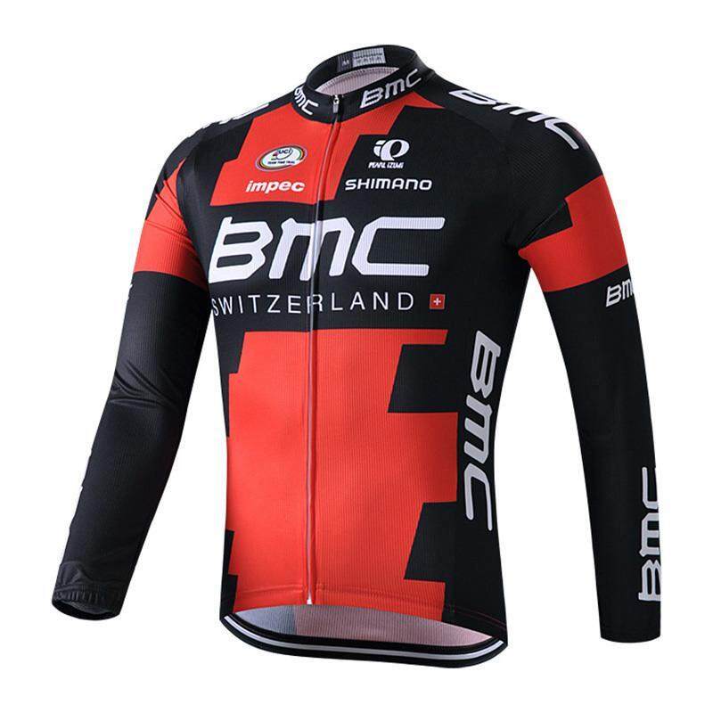 READY STOCK Racing Team Long Sleeve Cycling Jersey BMC Top Shirt Mountain Bike Breathable Bicycle Top Shirt