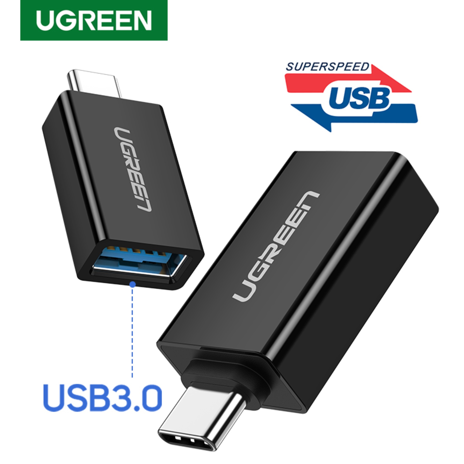 UGREEN Type C Adapter Type-C to USB 3.0 OTG Cable Adapter USB C Converter for Redmi note 7, SAMSUNG S10+, Huawei Mate 10, P20, One plus 6 5 Xiaomi mi 8 Huawei USB C OTG Adapter