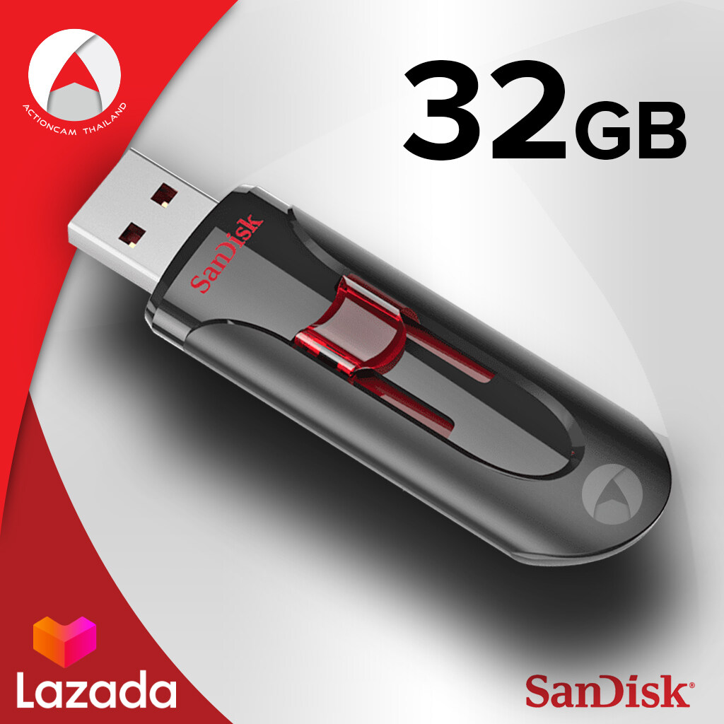 Sandisk CRUZER GLIDE USB 3.0 Flash Drive 32GB (SDCZ600_032G_G35) เมมโมรี่ การ์ด แซนดิส แฟลซไดร์ฟ อุปกรณ์จัดเก็บข้อมูล ถ่ายโอนข้อมูล คอมพิวเตอร์ โน๊ตบุ๊ค Notebook PC สำหรับ สำนักงาน นักเรียน นักศึกษา โดย Synnex รับประกัน 5 ปี