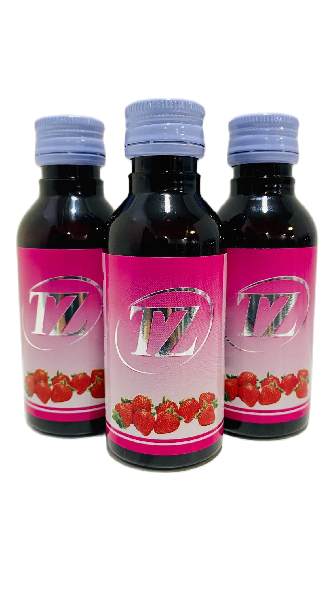 TZ น้ำหวานเข้มข้นกลิ่นสตรอเบอร์รี่ 60ml. 3 ขวด