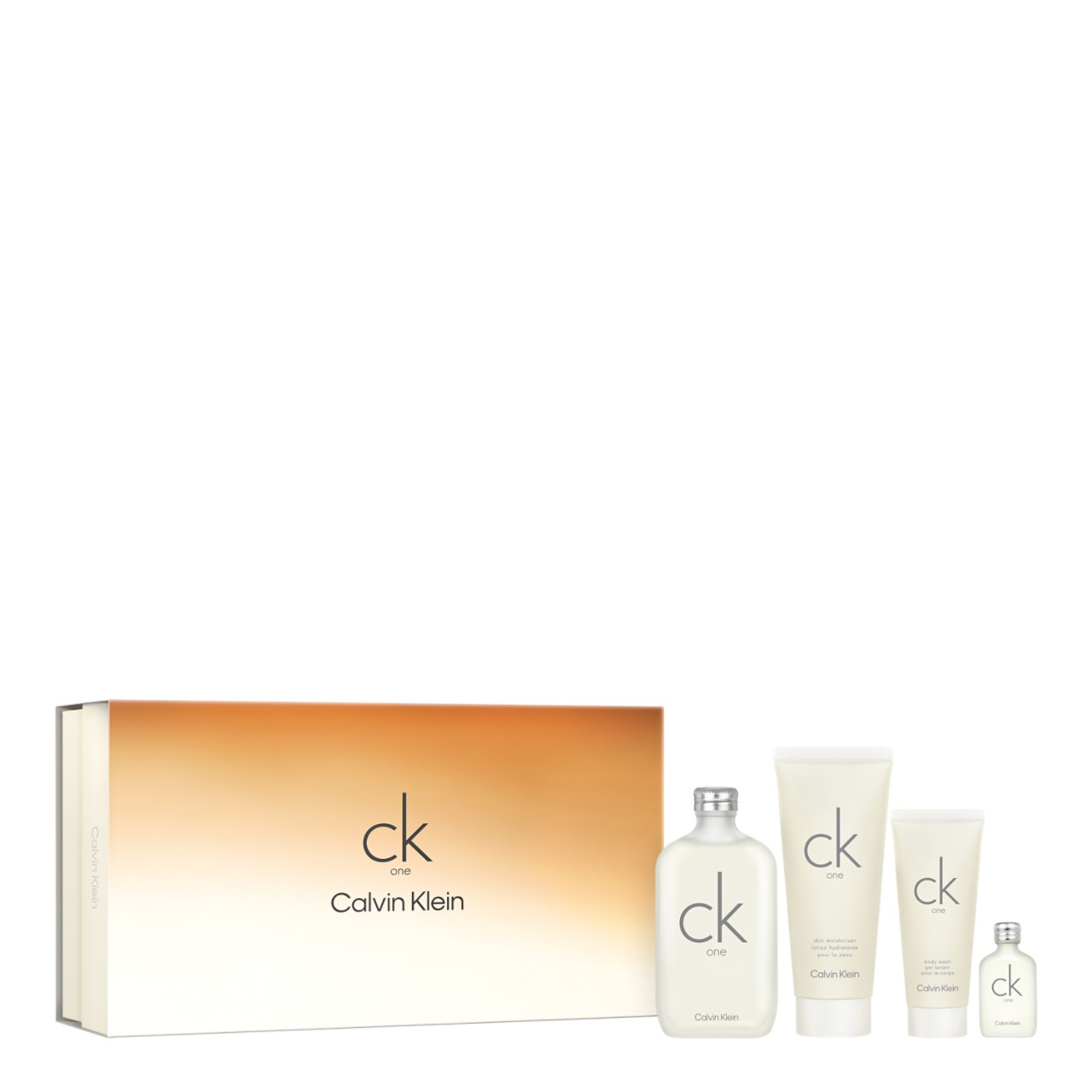 Calvin Klein Fragrances Perfume Set Ck One Gift Box Eau De Toilette 200ml + Body Lotion 200ml + Body Wash 100ml + Mini 15ml ราคา 5,720 บาท*ส่งฟรี