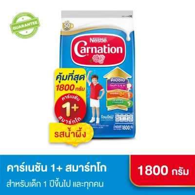 [Milk powder] Carnation 1+ Smart Go with Honey Flavor size 1.8 KG (1 box)