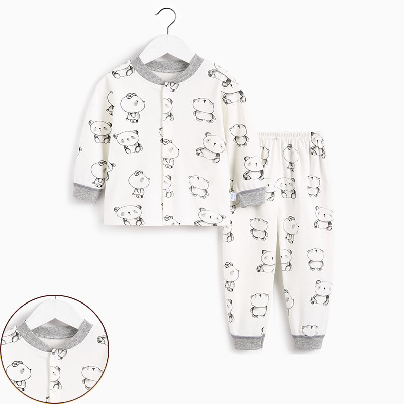 Babyonline(Y278)A4เช็ทชุดเสื้อแขนยาวและกางเกงขายาวผ้านุ่มลายการ์ตูน