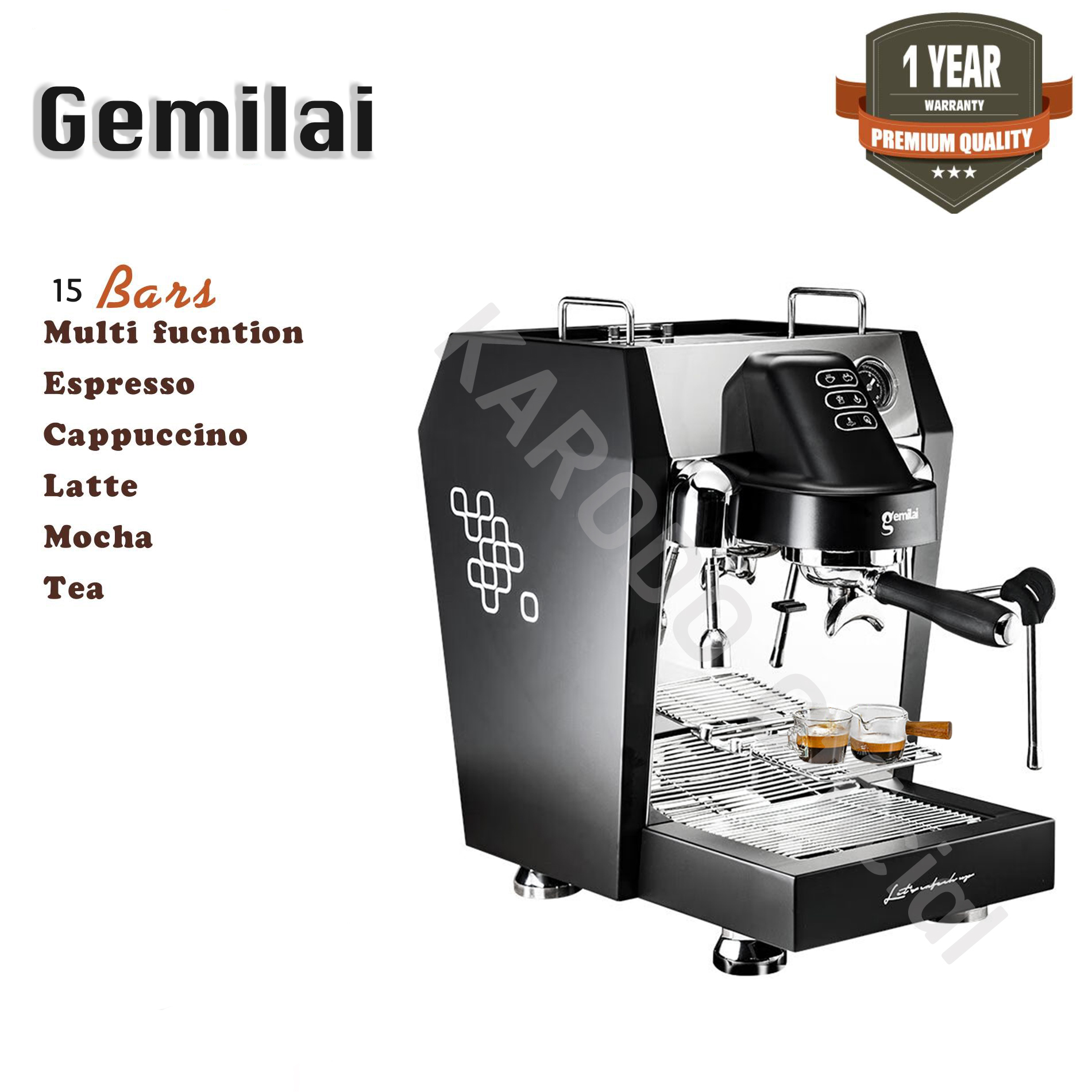 Gemilai เครื่องชงกาแฟอัตโนมัติ (ตั้งค่าเวลาชงได้) 2950W 2 ลิตร รุ่น CRM 3129/3129B แถมผงกำจัดคราบตระกรัน 1 กล่อง ราคา 19,990 บาท*ส่งฟรี