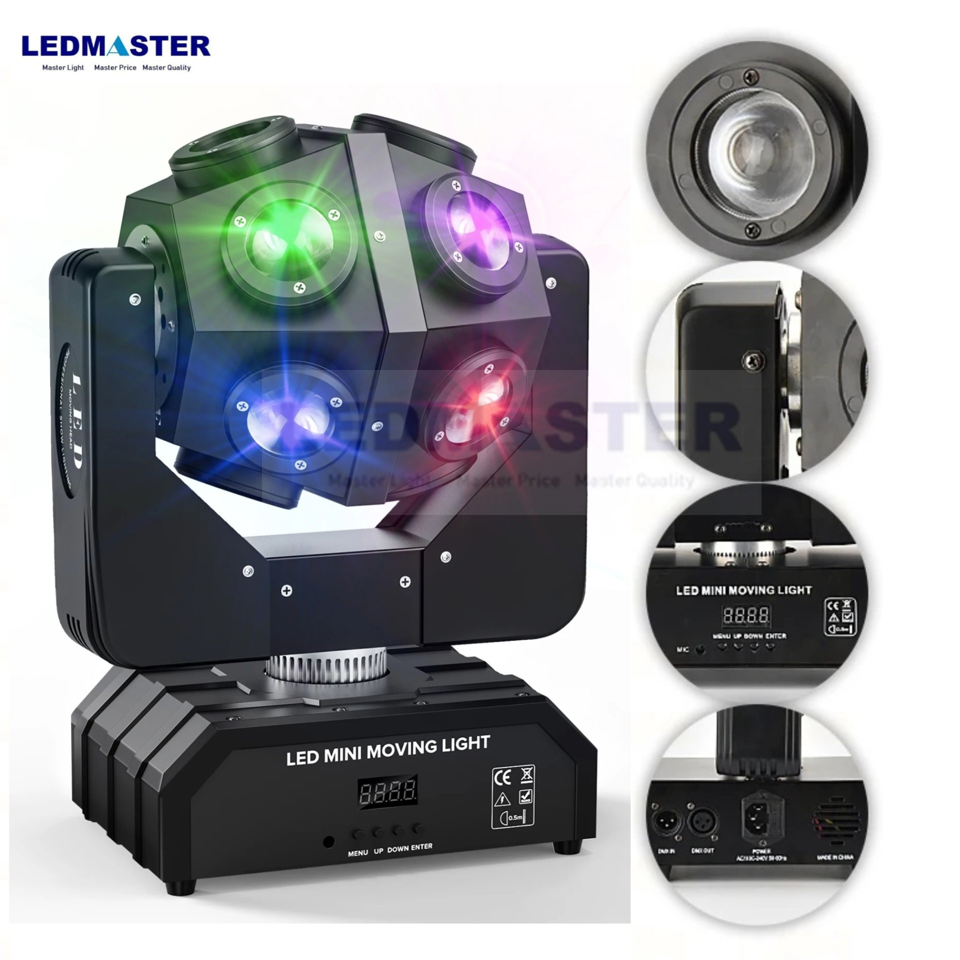 2024 ไฟปีใหม่ ไฟเวทีเลเซอร์ 16RGBW LED 3in1 Magic Ball DMX (LT061) ดิสโก้ strobe, laser