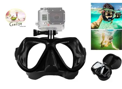 Camera Mount Diving Mask Oceanic Scuba Snorkel Swimming Goggles Glasses GoPro Hero 9/8/7/6/5/4/3 SJCam YI อุปกรณ์ดำน้ำอุปกรณ์ดำน้ำแว่นตาว่ายน้ำสำหรับโกโปร Hero 9/8/7/6/5/4/3 SJCam Yi