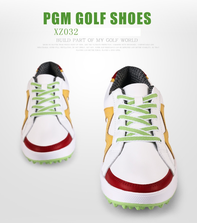 EXCEED รองเท้ากอล์ฟ PGM M Style สีแดง/สีเหลือง/สีชมพู XZ032