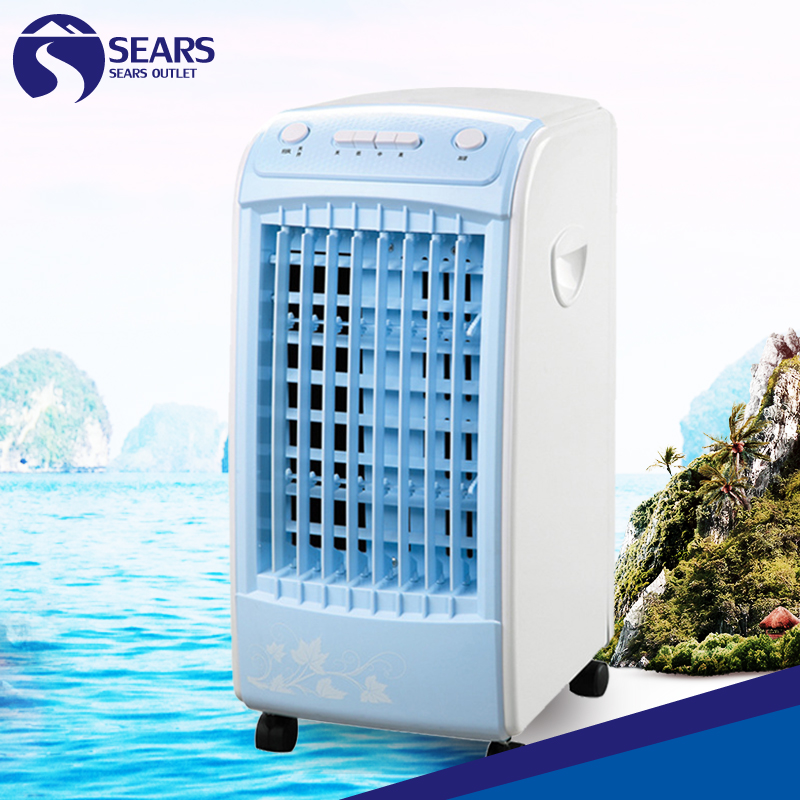 Sears Outlet พัดลมไอเย็น เครื่องปรับอากาศ เคลื่อนปรับอากาศเคลื่อนที่ เครื่องปรับอากาศสีดำ Air Cooler Conditioner Keep Cool Summer 2020