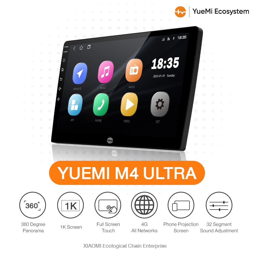 Yuemi Ecosystem | Yuemi M4 Ultra Android Radio, Ram 4, Rom 64, Android Car Screen ราคา 10,900 บาท*ส่งฟรี