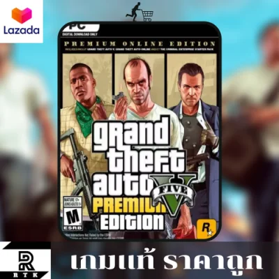 เกมเเท้ ออนไลน์ Fivem ได้!! Grand Theft Auto V (Gta v) premium online edition (KEY Rockstar PC) สำหรับคอมพิวเตอร์เล่นเกมส์