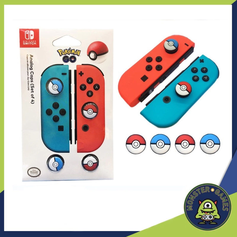 ภาพหน้าปกสินค้าAnalog Caps for Joy con Nintendo Switch ลาย Pokemon GO (Set for 4)(ที่ครอบอนาล็อก Joy-con Switch)(ครอบปุ่มอนาล็อก Nintendo Switch)(จุก Switch)
