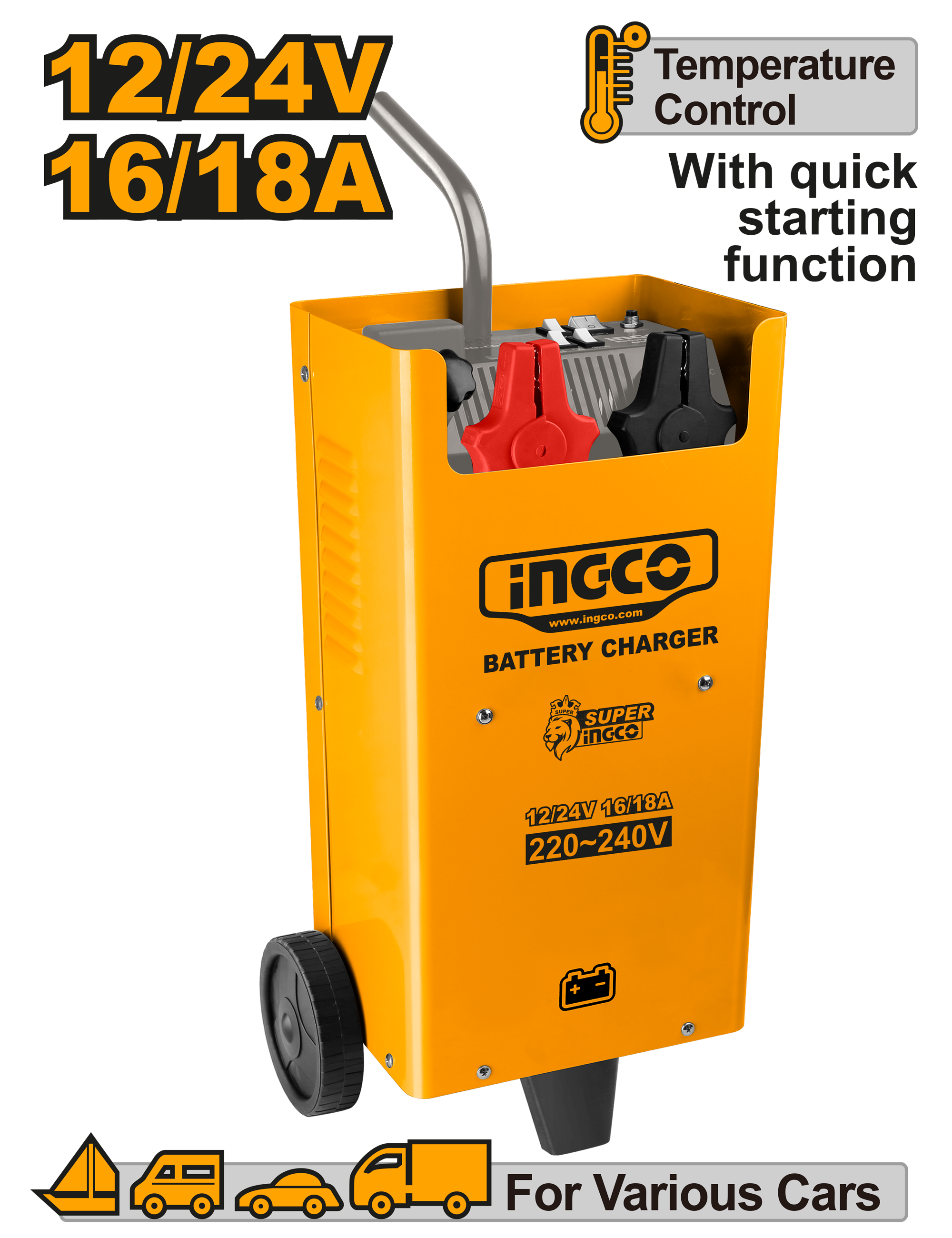 Ingco Charging Cabinet, Battery Charger 12V / 24V 300 Amp Model Ing-Cd2201 (Battery Charger) Is a Good Battery Charger. ราคา 9,855 บาท*ส่งฟรี