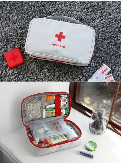 GP00142 แบบพกพา Red Cross ชุดปฐมพยาบาล Survival อุปกรณ์สำหรับรถบ้านท่องเที่ยว( กระเป๋าอย่างเดียวครับ, it's just the bag, not including the medicines)