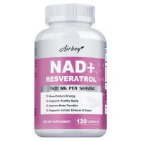 NAD+Resveratrol ส่งเสริมความสมดุลของผิว เปล่งปลั่ง เรียบเนียน สีผิวสม่ำเสมอ  30 แคปซูล