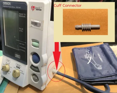 Cuff Connector #ขั้วต่อวัดความดัน #NIBP Cuff Connector #Cuff Air Hose Connector #5mm Diameter #4mm Diameter #อะไหล่เครื่องวัดความดัน