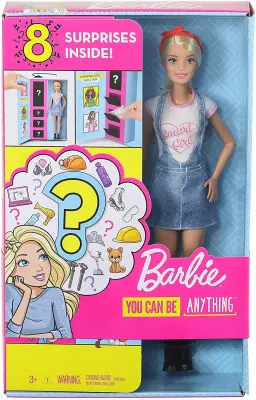 Barbie Surprise Doll, Blonde with Career Looks and Accessories ตุ๊กตาบาบี้ผมทองมาพร้อมชุด และ เครื่องประดับ คละแบบ GLH62