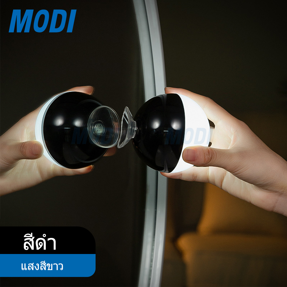 MODI โคมไฟตั้งโต๊ะ เติมแสง ไฟ LED กระจกแสงโคมไฟโต๊ะเครื่องแป้ง 3 โหมดหลอด ไฟแต่งหน้า ด้วยถ้วยดูดสามารถใช้การชาร์จ USB