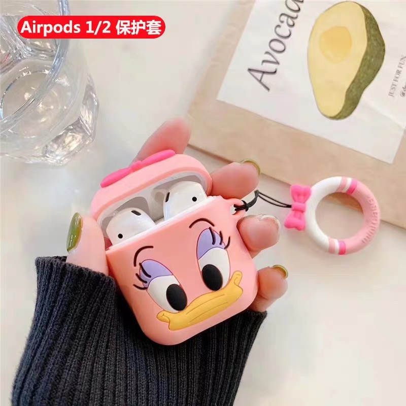 case Airpods1&2 เคสยางซิลิโคนการ์ตูน(i9s,i11.i12.inpods12)Minnie/ Mickey/ Cyclops/Furryใช้ได้เหมือนกั