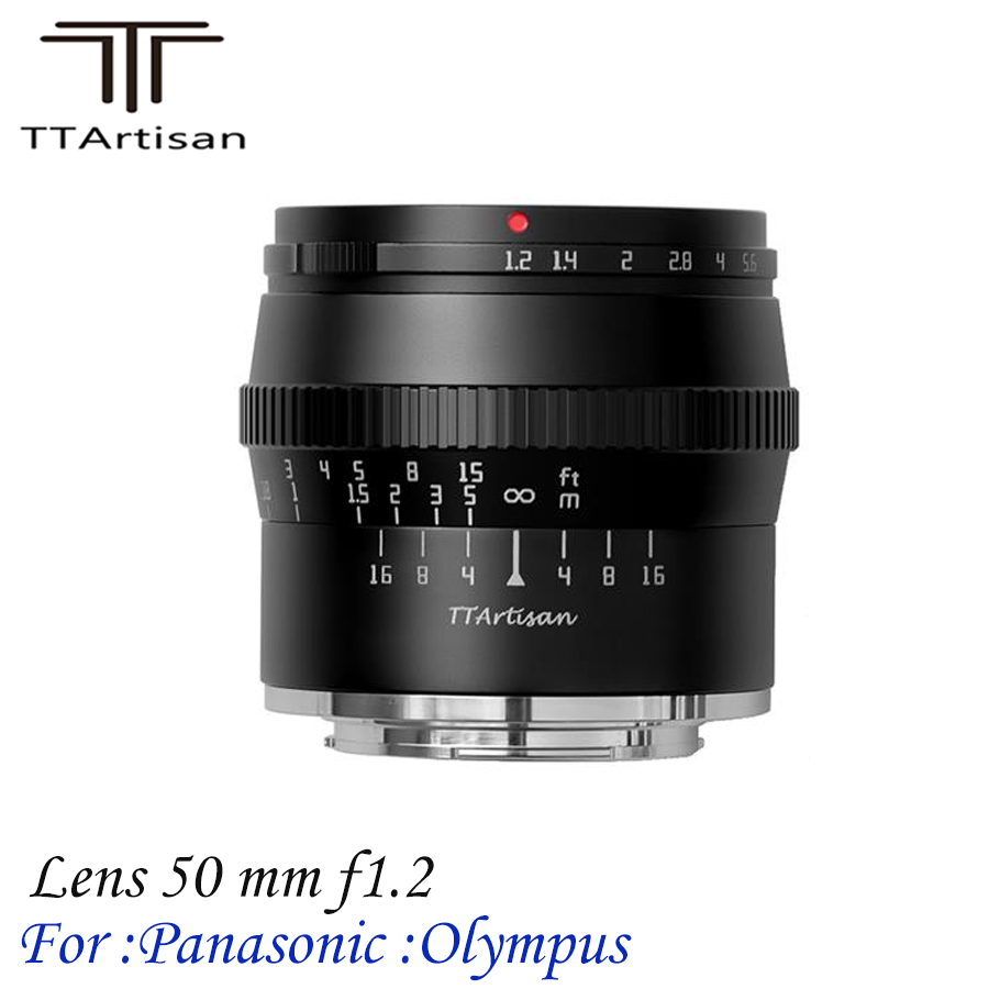 TTArtisan 50mm F1.2 เลนส์มือหมุนสำหรับกล้องมิเลอร์เลส เมาส์ EOS-M I Sony E mount I M4/3 Olympus I M4