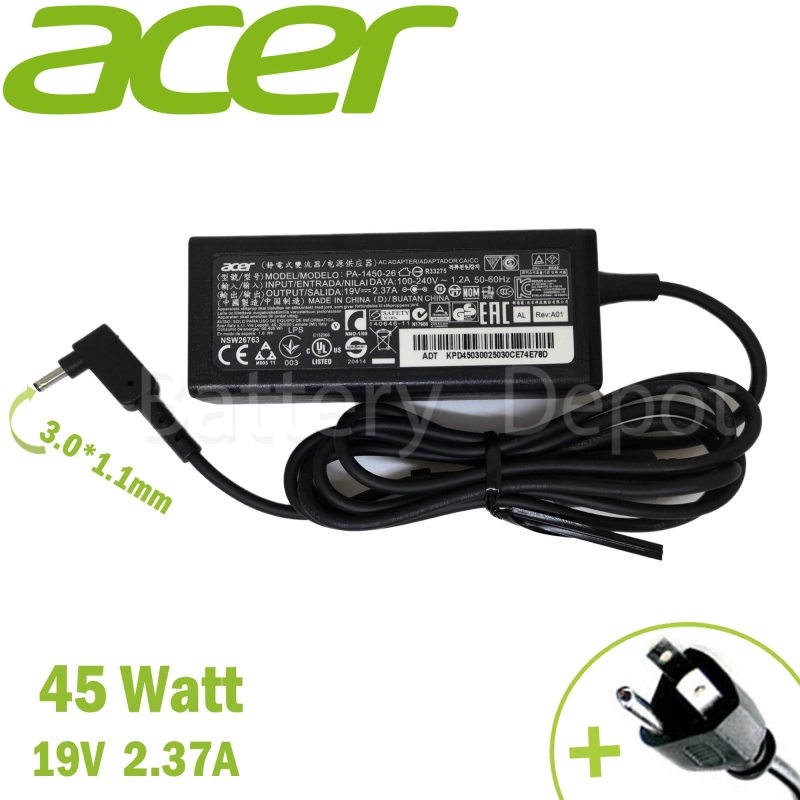 ภาพหน้าปกสินค้าAcer Adapter 19V/2.37A 45W หัวขนาด 3.0*1.1mm สายชาร์จ Acer สายชาร์จ เอเซอร์ อะแดปเตอร์