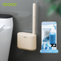 ECOCO แปรงขัดส้วม แบบใช้แล้วทิ้ง ที่ขัดห้องน้ำ ติดผนัง เปลี่ยนหัวได้ มีน้ำยาในตัว