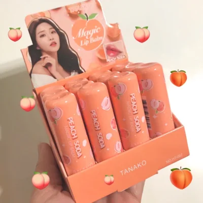 (2ikidsbeautie) HT067 Tanako Megic Lip Balm Peach Soda ลิปบาล์ม กลิ่นพีช