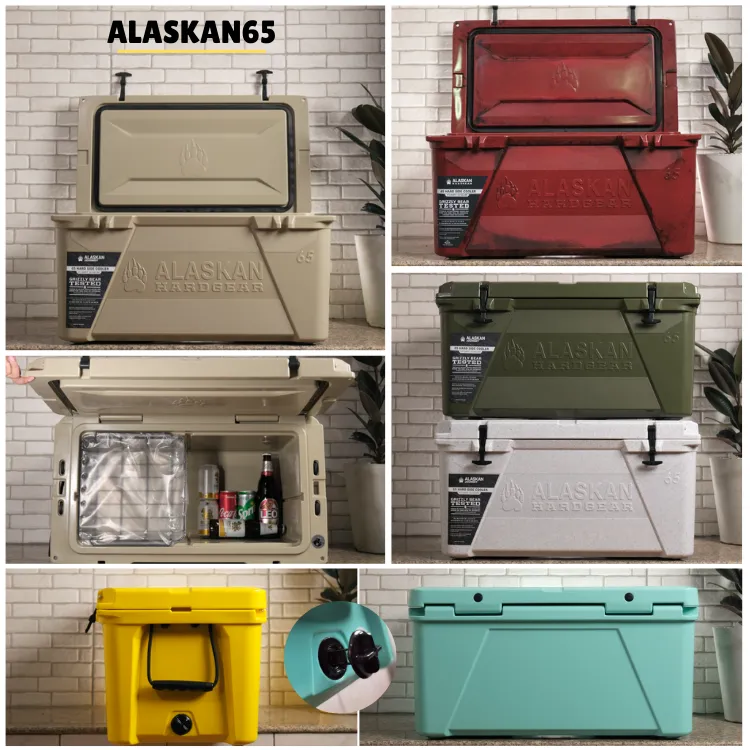 ALASKAN HARD GEAR กระติกน้ำแข็ง ถังน้ำแข็ง ถังแช่น้ำแข็ง ( Coolerbox Premuim Grade ) ALASKAN รุ่น 65 เก็บความเย็นยาวนาน 4-7 วัน( มีผ่อน 0 % 3 , 6 เดือน )