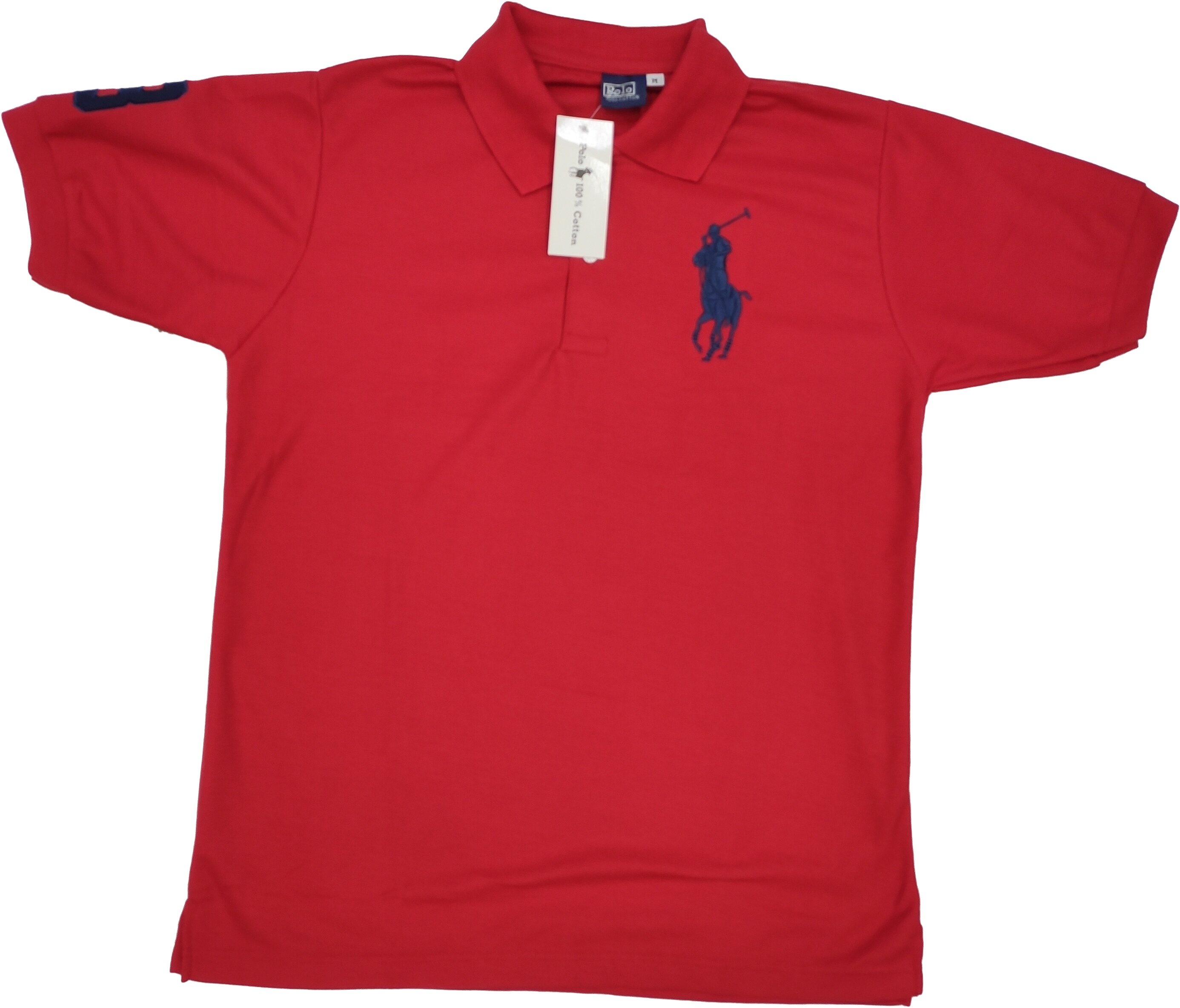 ⭐ Polo 100 ⭐ เสื้อยืด ม้าใหญ่ ผ้าจูติ คอปก แขนสั้น แฟชั่น สีพื้น ปักลาย โปโล ม้า Polo สปอร์ต unisex