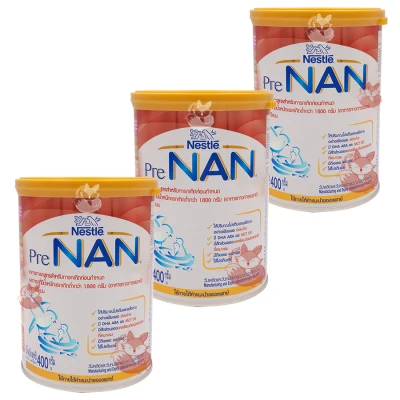 Nestle Pre NAN พรีแนน ขนาด 400g. x 3 กระป๋อง (Exp.01/2023)