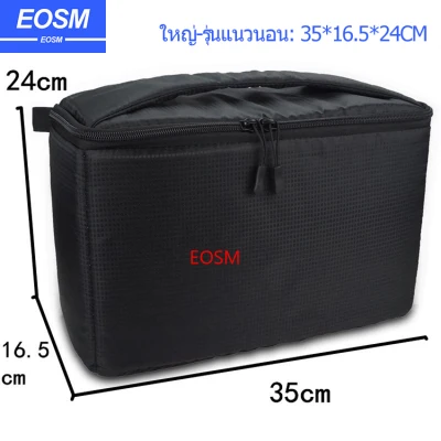EOSM Waterproof DSLR Camera storage bag เลนส์ขนาดใหญ่กระเป๋ากล้องใส่พกพา Partition สำหรับ DSLR SLR Canon Nikon Large Size